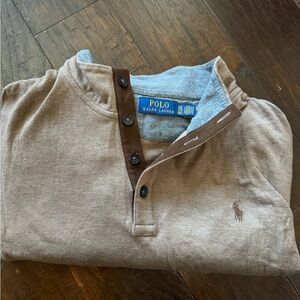 Polo Ralph Lauren Brown Henley Sweatshirt